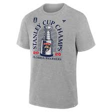 Florida Panthers Fanatics Gray 2025 Stanley Cup Champions Locker Room T-Shirt