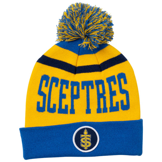 PWHL Toronto Sceptres Bauer Cuffed Knit Pom Hat - Blue/Gold