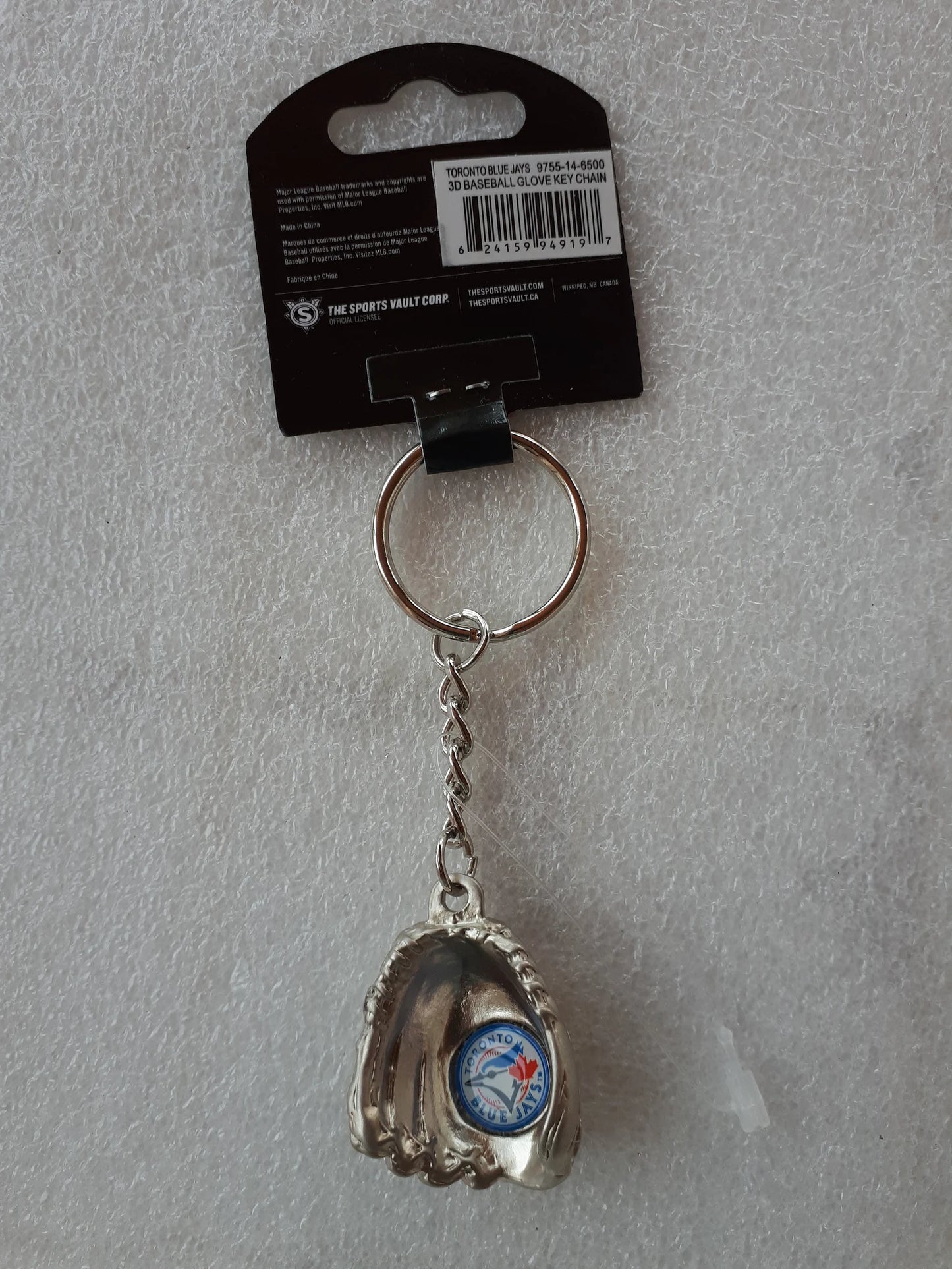 Toronto blue jays baseball glove key chain