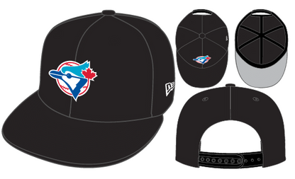 Youth Toronto Blue Jays 1977 Logo Black New Era 9Fifty Snapback Hat