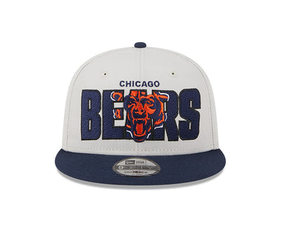 Chicago Bears New Era 2023 NFL Draft 9FIFTY Snapback Adjustable Hat - Stone/Navy - Pro League Sports Collectibles Inc.
