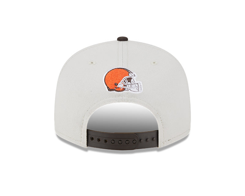 Cleveland Browns New Era 2023 NFL Draft 9FIFTY Snapback Adjustable Hat - Stone/Brown - Pro League Sports Collectibles Inc.