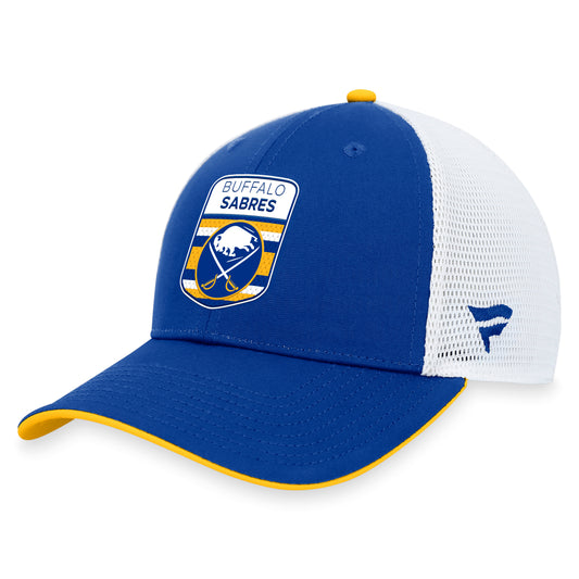 Buffalo Sabres Fanatics Branded Blue 2023 NHL Draft On Stage Trucker Adjustable Hat - Pro League Sports Collectibles Inc.