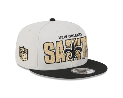 New Orleans Saints New Era 2023 NFL Draft 9FIFTY Snapback Adjustable Hat - Stone/Gold - Pro League Sports Collectibles Inc.