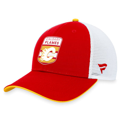 Calgary Flames Fanatics Branded Blue 2023 NHL Draft On Stage Trucker Adjustable Hat - Pro League Sports Collectibles Inc.