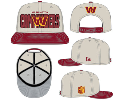 Washington Commanders New Era 2023 NFL Draft 9FIFTY Snapback Adjustable Hat - Stone/Burgundy - Pro League Sports Collectibles Inc.