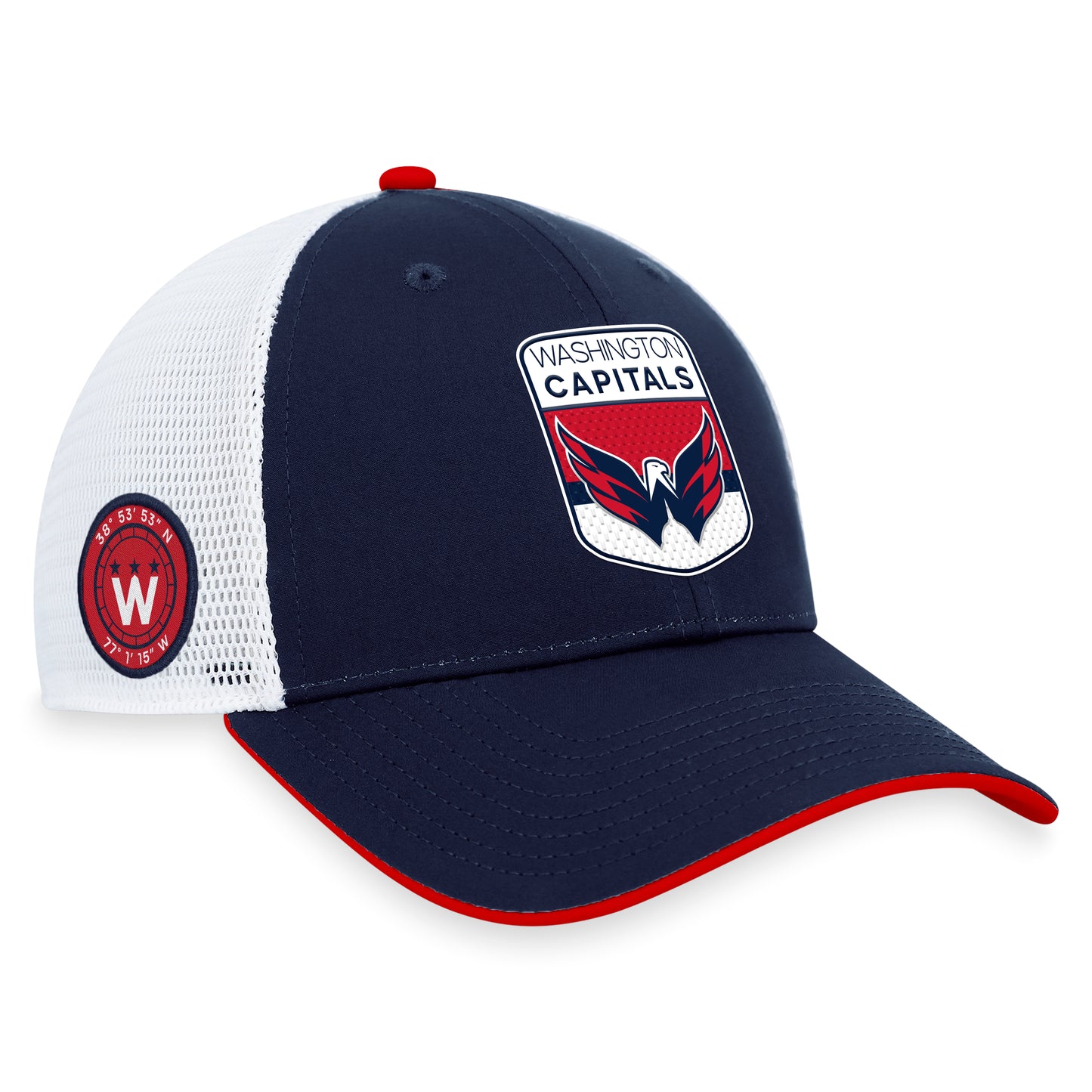 Washington Capitals Fanatics Branded Blue 2023 NHL Draft On Stage Trucker Adjustable Hat - Pro League Sports Collectibles Inc.