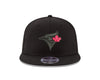 Toronto Blue Jays Black/Red Blackout 9Fifty New Era Snapback Hat - Pro League Sports Collectibles Inc.