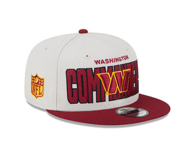 Washington Commanders New Era 2023 NFL Draft 9FIFTY Snapback Adjustable Hat - Stone/Burgundy - Pro League Sports Collectibles Inc.