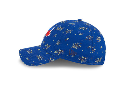 Child Toronto Blue Jays Floral Bloom Royal 9Twenty Adjustable New Era Hat - Pro League Sports Collectibles Inc.