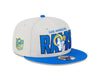 Los Angeles Rams New Era 2023 NFL Draft 9FIFTY Snapback Adjustable Hat - Stone/Royal - Pro League Sports Collectibles Inc.