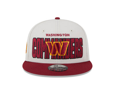 Washington Commanders New Era 2023 NFL Draft 9FIFTY Snapback Adjustable Hat - Stone/Burgundy - Pro League Sports Collectibles Inc.