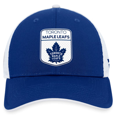 Toronto Maple Leafs Fanatics Branded Blue 2023 NHL Draft On Stage Trucker Adjustable Hat - Pro League Sports Collectibles Inc.