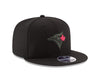 Toronto Blue Jays Black/Red Blackout 9Fifty New Era Snapback Hat - Pro League Sports Collectibles Inc.