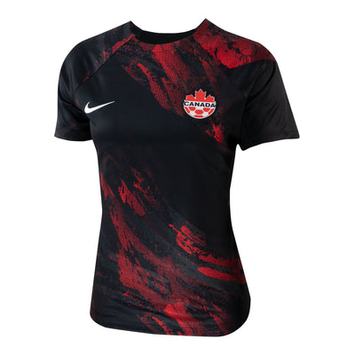 Women's Canada National Team 2023/24 Nike Pre-Match Training Jersey - Black - Pro League Sports Collectibles Inc.