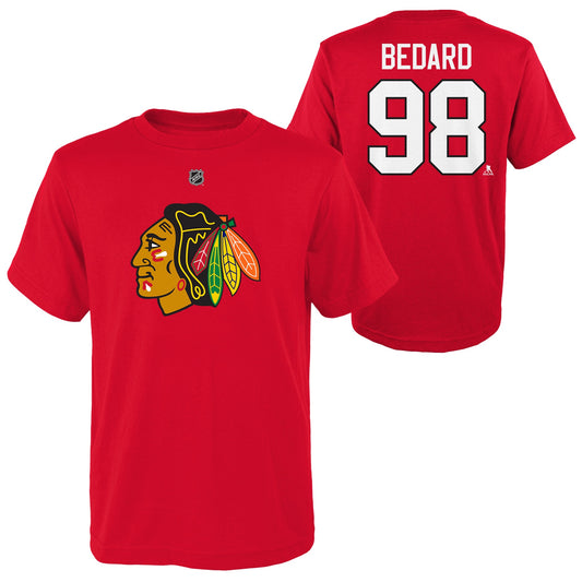 Child Chicago Blackhawks Connor Bedard #98 T-Shirt - Pro League Sports Collectibles Inc.