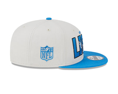 Detroit Lions New Era 2023 NFL Draft 9FIFTY Snapback Adjustable Hat - Stone/Blue - Pro League Sports Collectibles Inc.