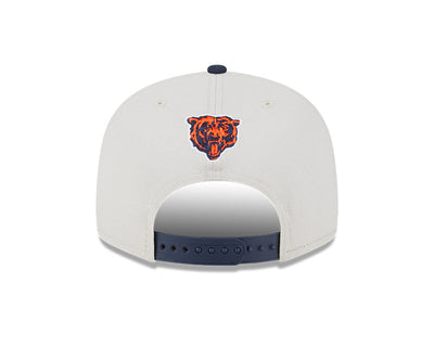 Chicago Bears New Era 2023 NFL Draft 9FIFTY Snapback Adjustable Hat - Stone/Navy - Pro League Sports Collectibles Inc.