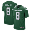 Aaron Rodgers #8 New York Jets - Home Nike Game Finished Player Jersey- Green - Pro League Sports Collectibles Inc.