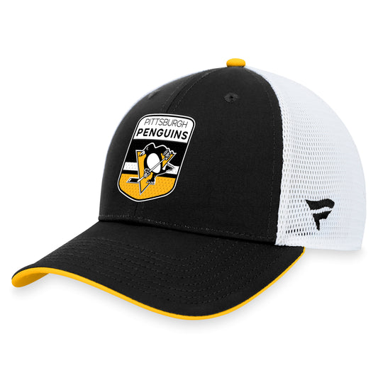 Pittsburgh Penguins Fanatics Branded Blue 2023 NHL Draft On Stage Trucker Adjustable Hat - Pro League Sports Collectibles Inc.