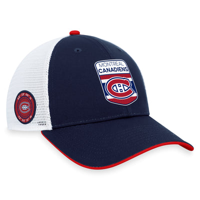 Montreal Canadiens Fanatics Branded Blue 2023 NHL Draft On Stage Trucker Adjustable Hat - Pro League Sports Collectibles Inc.