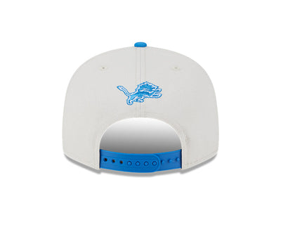 Detroit Lions New Era 2023 NFL Draft 9FIFTY Snapback Adjustable Hat - Stone/Blue - Pro League Sports Collectibles Inc.