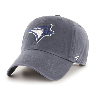 Toronto Blue Jays Charcoal Clean Up '47 Brand Adjustable Hat - Pro League Sports Collectibles Inc.