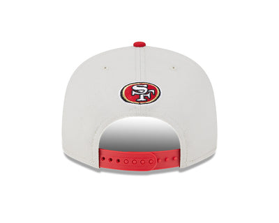 San Francisco 49ers New Era 2023 NFL Draft 9FIFTY Snapback Adjustable Hat - Stone/Scarlet - Pro League Sports Collectibles Inc.