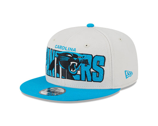 Carolina Panthers New Era 2023 NFL Draft 9FIFTY Snapback Adjustable Hat - Stone/Blue - Pro League Sports Collectibles Inc.