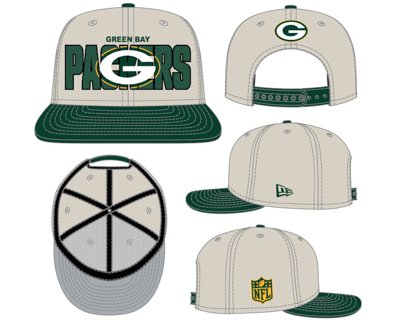 Green Bay Packers New Era 2023 NFL Draft 9FIFTY Snapback Adjustable Hat -  Stone/Green