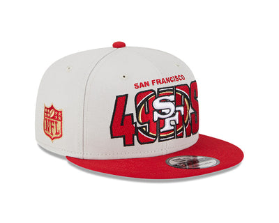 San Francisco 49ers New Era 2023 NFL Draft 9FIFTY Snapback Adjustable Hat - Stone/Scarlet - Pro League Sports Collectibles Inc.