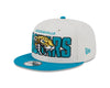 Jacksonville Jaguars New Era 2023 NFL Draft 9FIFTY Snapback Adjustable Hat - Stone/Teal - Pro League Sports Collectibles Inc.
