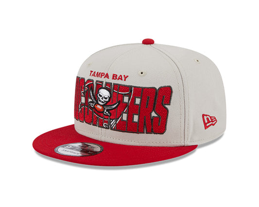 Tampa Bay Buccaneers New Era 2023 NFL Draft 9FIFTY Snapback Adjustable Hat - Stone/Red - Pro League Sports Collectibles Inc.