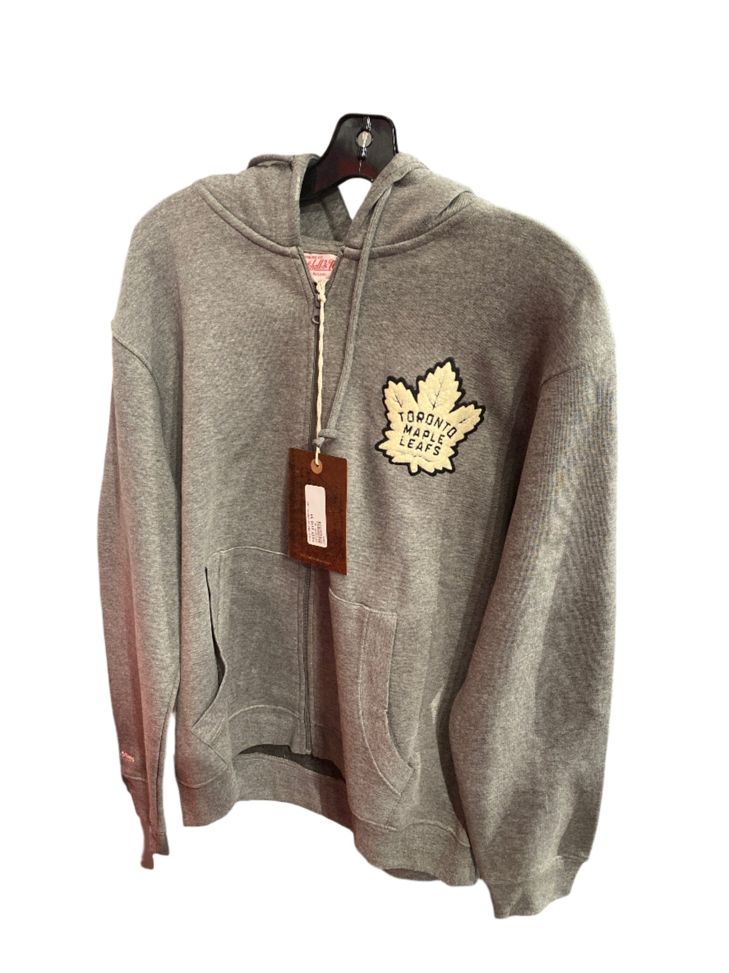 Toronto Maple Leafs Mitchell & Ness Full Zip Grey Hoodie - Pro League Sports Collectibles Inc.