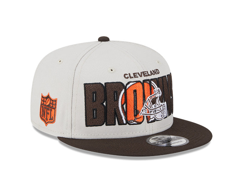 Cleveland Browns New Era 2023 NFL Draft 9FIFTY Snapback Adjustable Hat - Stone/Brown - Pro League Sports Collectibles Inc.