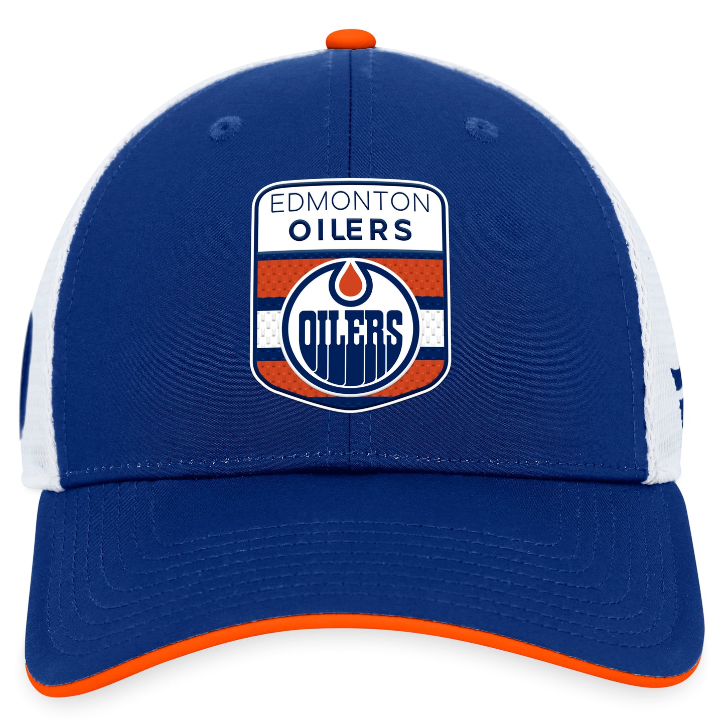 Edmonton Oilers Fanatics Branded Blue 2023 NHL Draft On Stage Trucker Adjustable Hat - Pro League Sports Collectibles Inc.