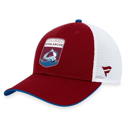 Colorado Avalanche Fanatics Branded Blue 2023 NHL Draft On Stage Trucker Adjustable Hat - Pro League Sports Collectibles Inc.