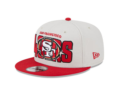 San Francisco 49ers New Era 2023 NFL Draft 9FIFTY Snapback Adjustable Hat - Stone/Scarlet - Pro League Sports Collectibles Inc.
