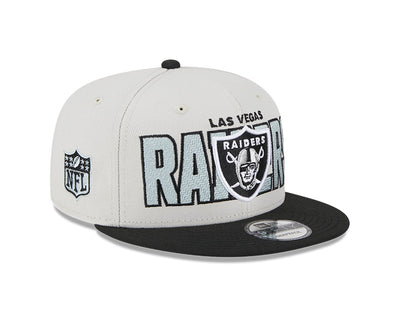 Las Vegas Raiders New Era 2023 NFL Draft 9FIFTY Snapback Adjustable Hat - Stone/Black - Pro League Sports Collectibles Inc.