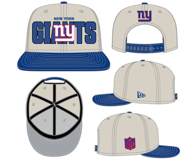 New York Giants New Era 2023 NFL Draft 9FIFTY Snapback Adjustable Hat - Stone/Royal - Pro League Sports Collectibles Inc.