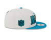 Jacksonville Jaguars New Era 2023 NFL Draft 9FIFTY Snapback Adjustable Hat - Stone/Teal - Pro League Sports Collectibles Inc.