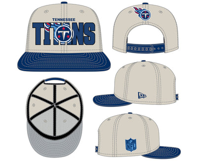Tennessee Titans New Era 2023 NFL Draft 9FIFTY Snapback Adjustable Hat - Stone/Navy - Pro League Sports Collectibles Inc.