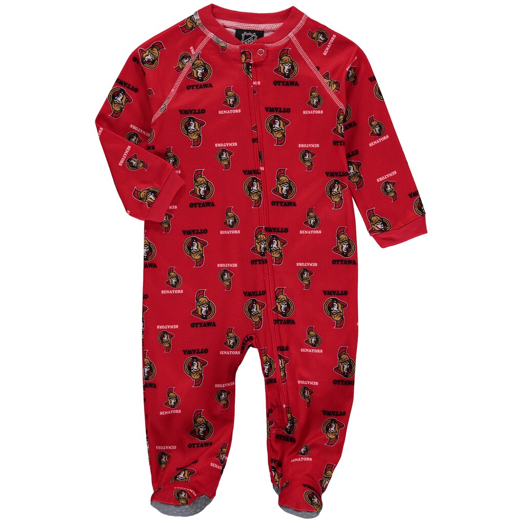 Infant Ottawa Senators Red Team Raglan Zip Coverall