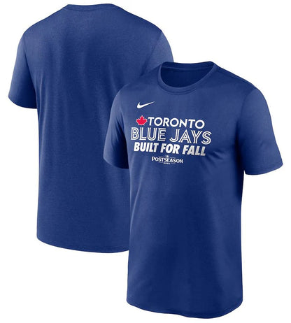 Toronto Blue Jays MLB Nike 2025 Postseason Built for Fall Dri-FIT T-Shirt - Royal Blue