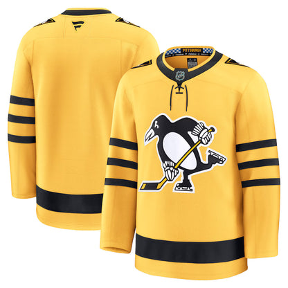 Pittsburgh Penguins Fanatics Yellow Premium Jersey - Gold Alternate