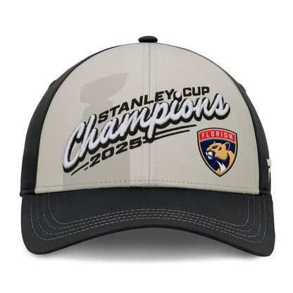 Florida Panthers Fanatics Gray 2025 Stanley Cup Champions Locker Room Adjustable Hat