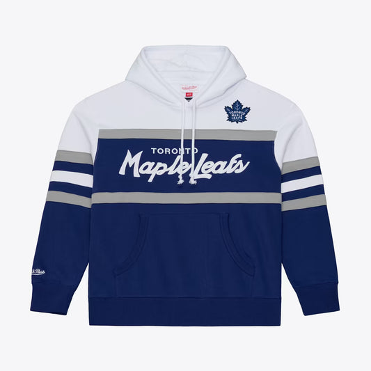 Toronto Maple Leafs Head Coach Mitchell & Ness Pullover Hoodie - Navy