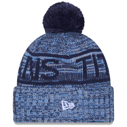 Tennessee Titans New Era 2025 Sideline Cold Weather Cuffed Knit Hat with Pom