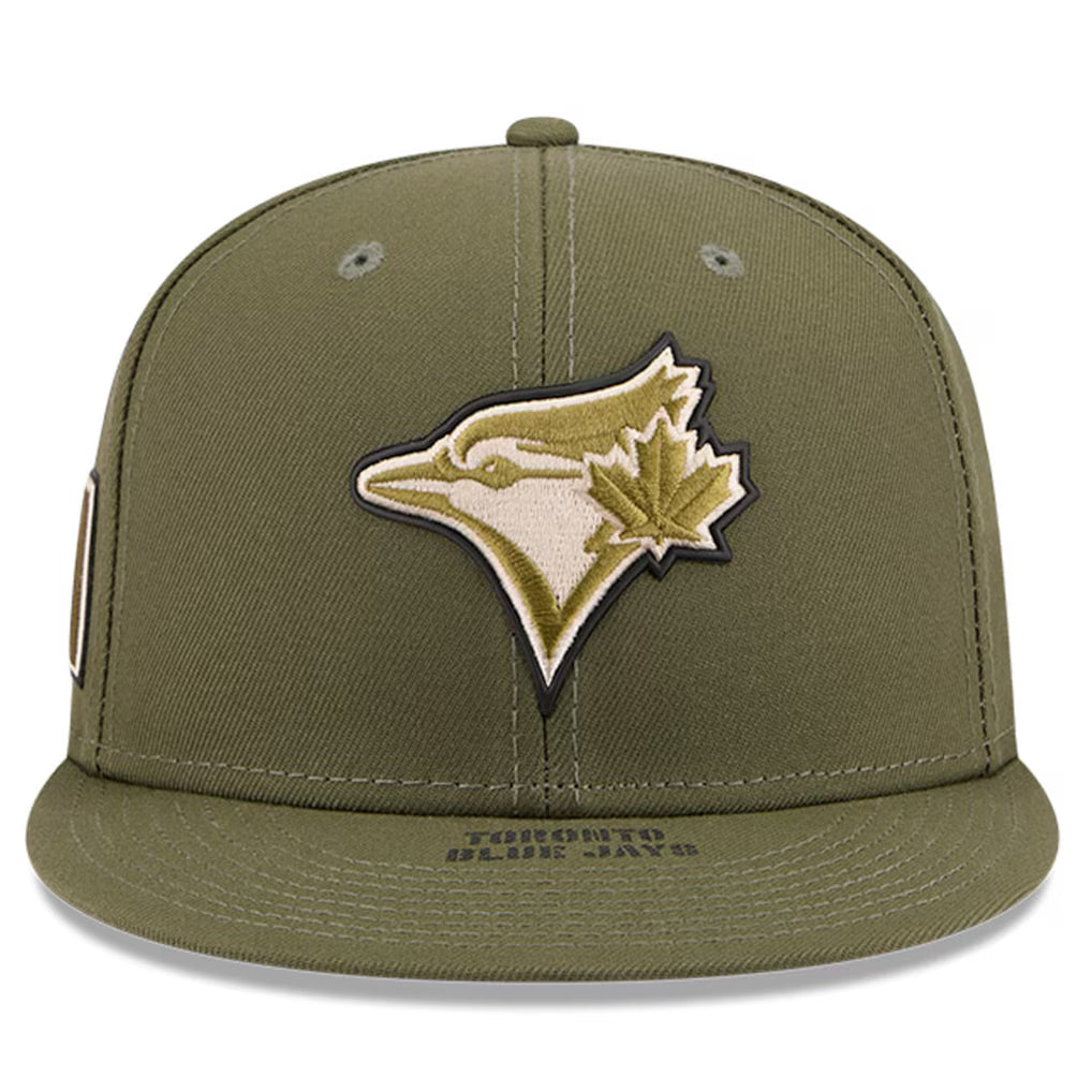 Toronto Blue Jays Armed Forces Day 2026 On-Field New Era 59FIFTY Fitted Hat - Olive
