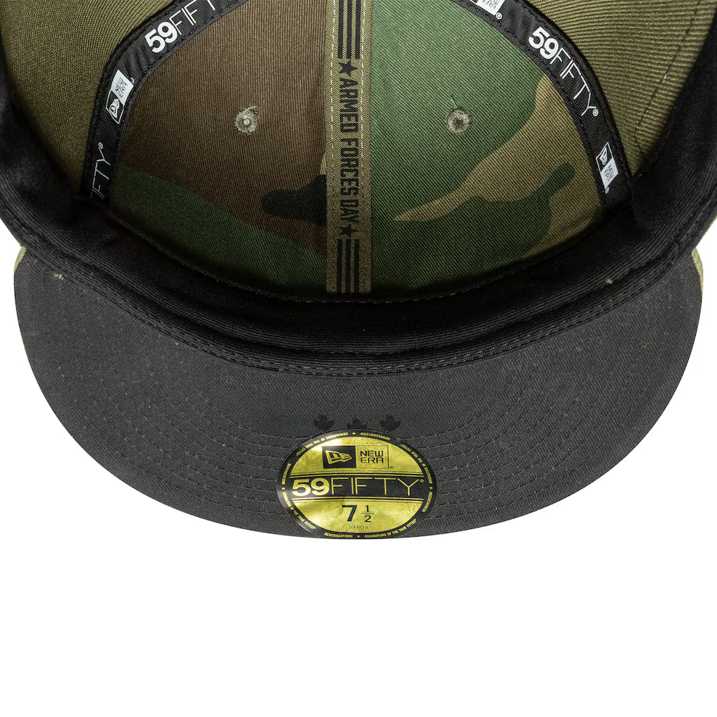 Toronto Blue Jays Armed Forces Day 2026 On-Field New Era 59FIFTY Fitted Hat - Olive